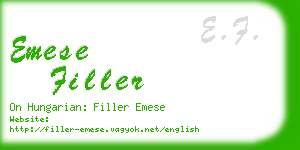 emese filler business card